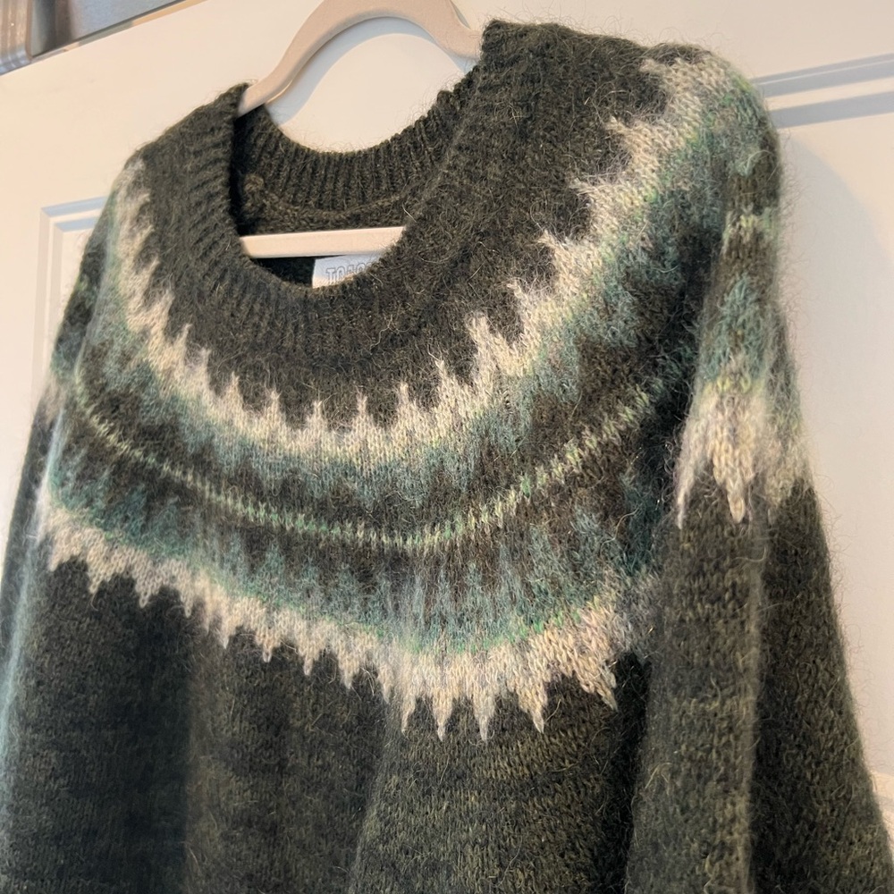 TOAST Fairisle Green Yoke Patterned Sweater - Picture 3 of 8